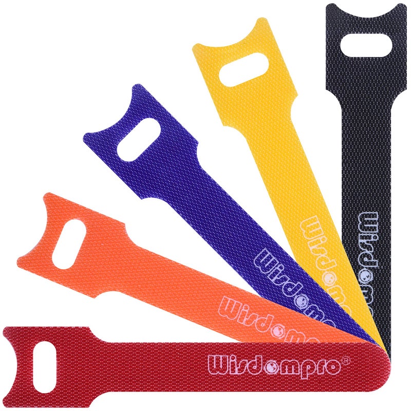 Wisdompro 50 Pack 4 Inches Hook and Loop Cable Ties, Self-gripping Fastening Cord Strap by Wisdompro - Reusable, Durable Functional Ties to Keep Your Home, Office, Workspace from Tangled Messes of Cords - Image 1